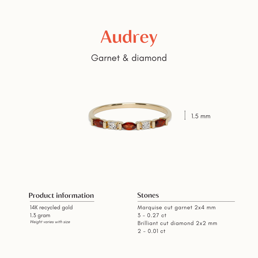 Audrey | Granaat & Diamant