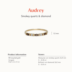Audrey | Rookkwarts & Diamant