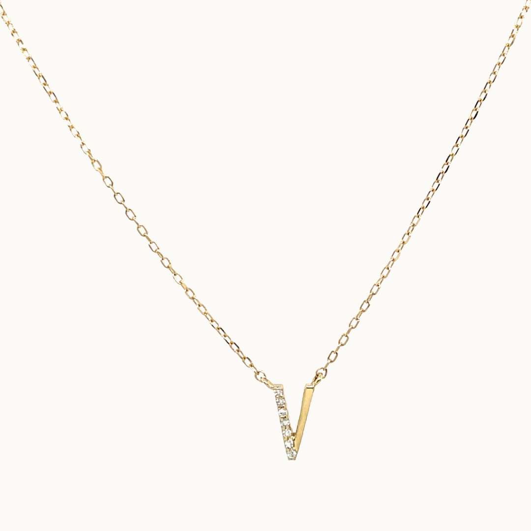 Letter Diamant Ketting