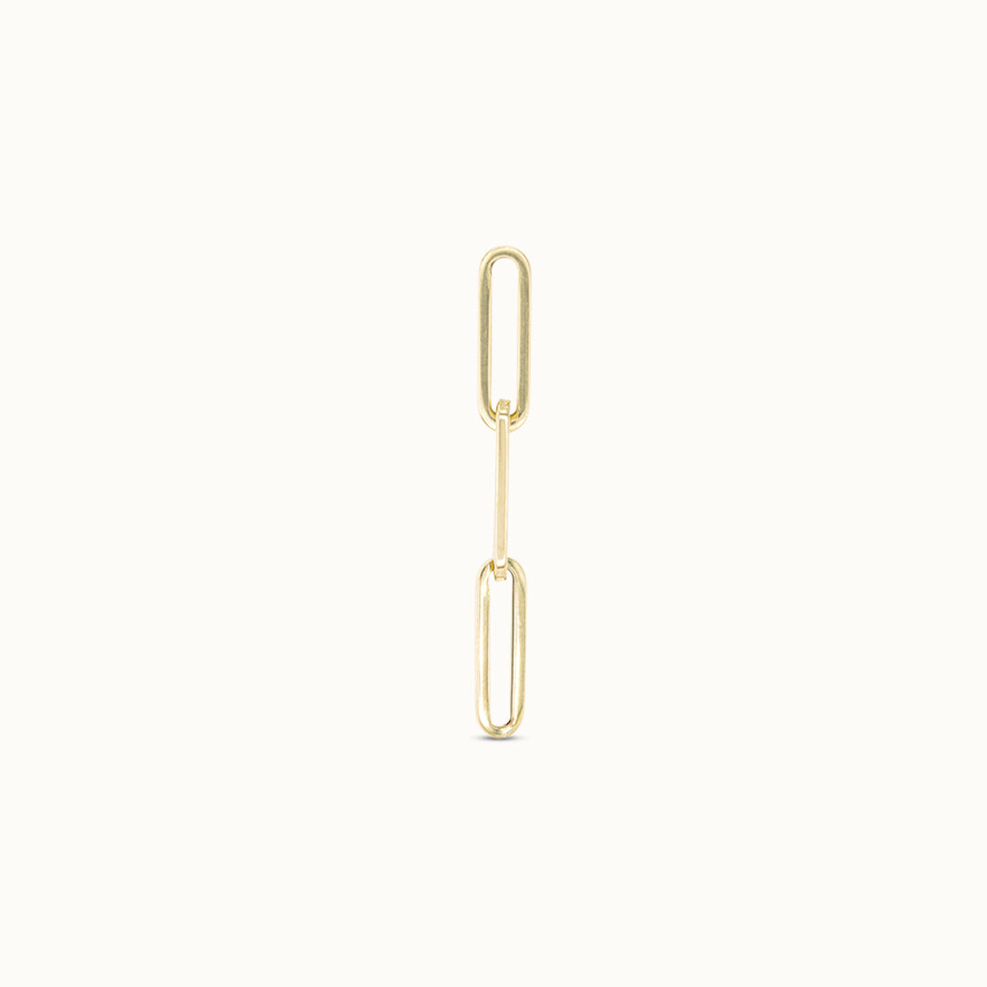 Three Paperclip Link Earrings