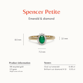 Spencer Petite | Smaragd & Diamant