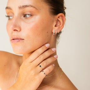 Sapphire and Diamond Trilogy Ring