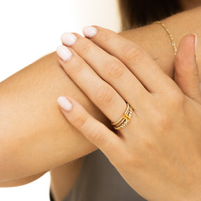 Tiny Citrine Rectangled Stacker