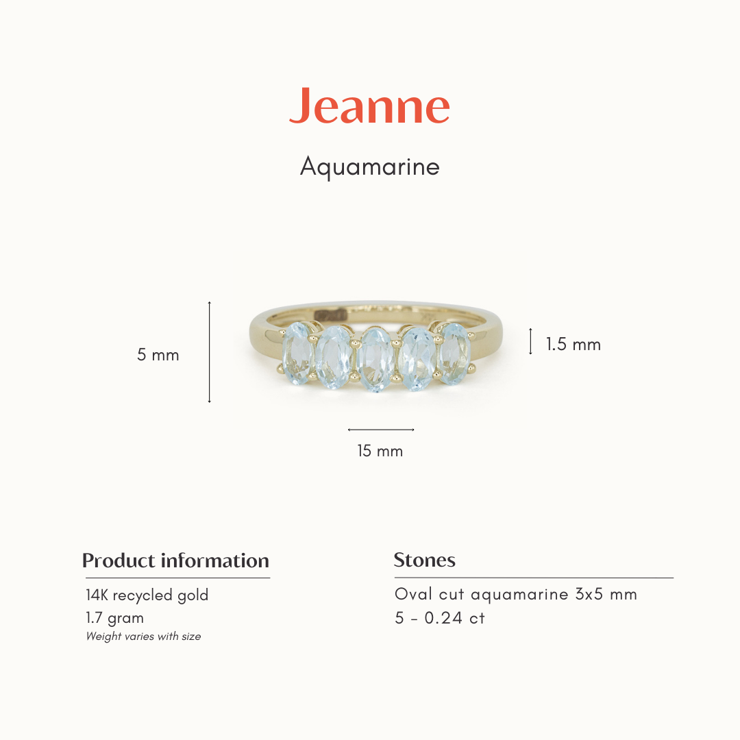 The Jeanne | 14K Aquamarine