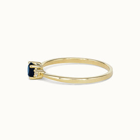 Sapphire and Diamond Trilogy Ring