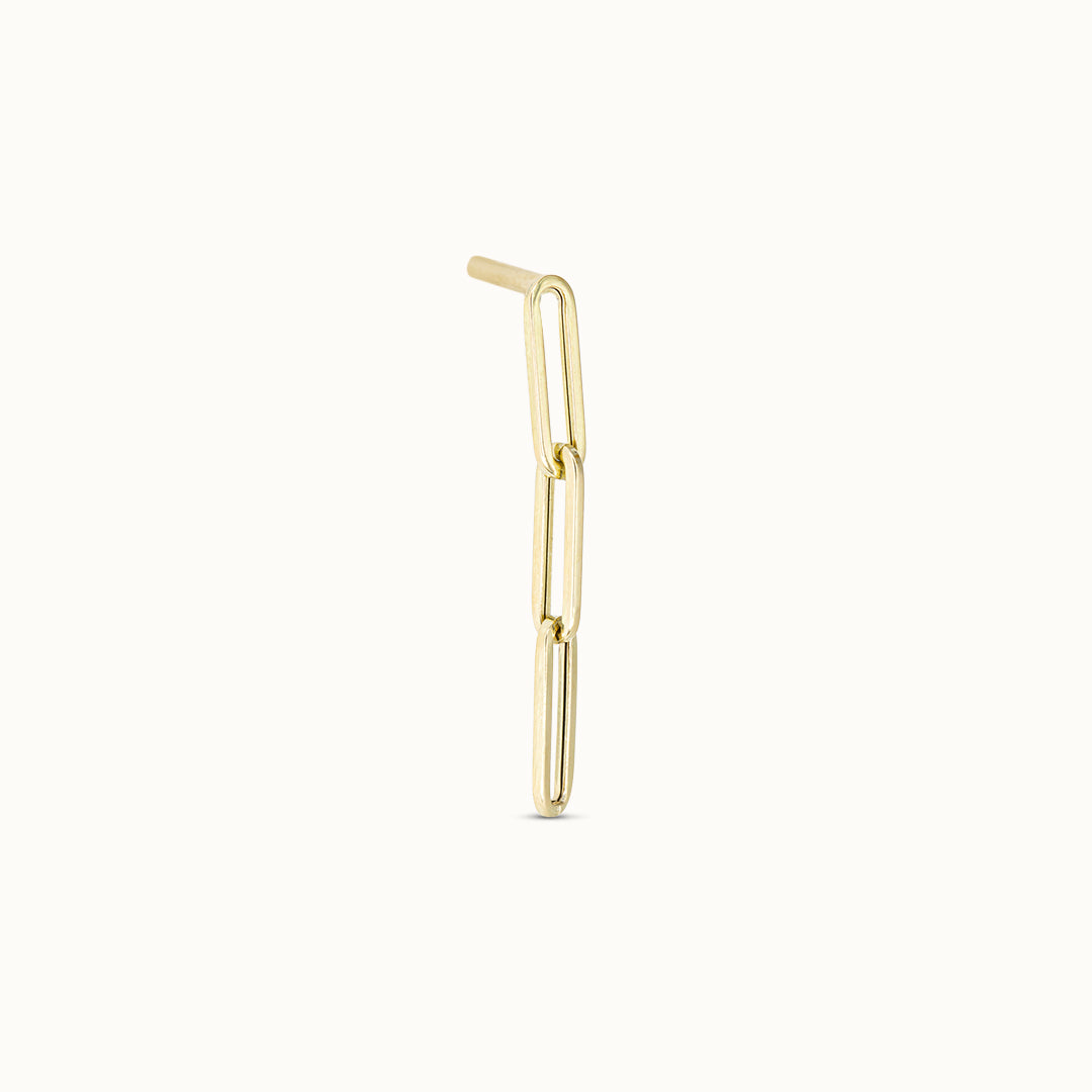 Three Paperclip Link Earrings