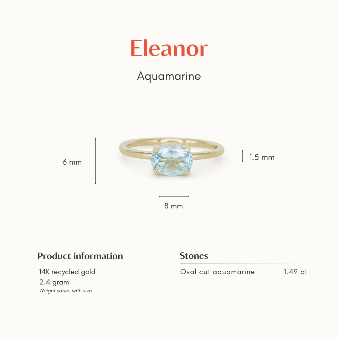 The Eleanor | 14K Aquamarijn