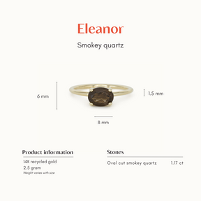 The Eleanor | 14K Smoky Quartz