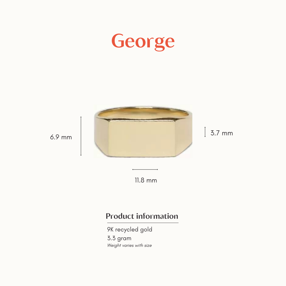 George | 9K AVJ Rectangle Stamp