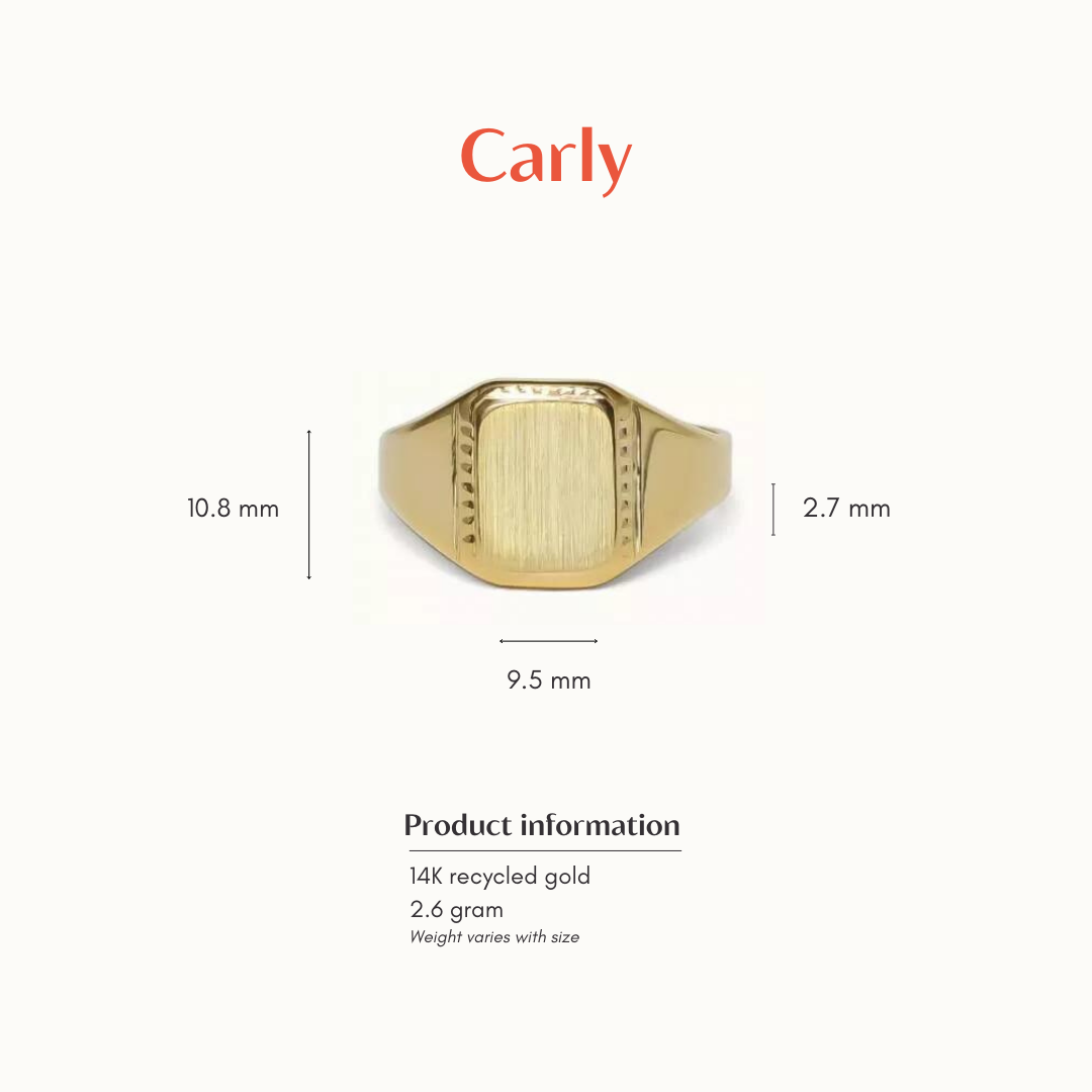 Carly | 14K AVJ Detailed Stamp