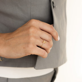 Tiny Citrine Rectangled Stacker