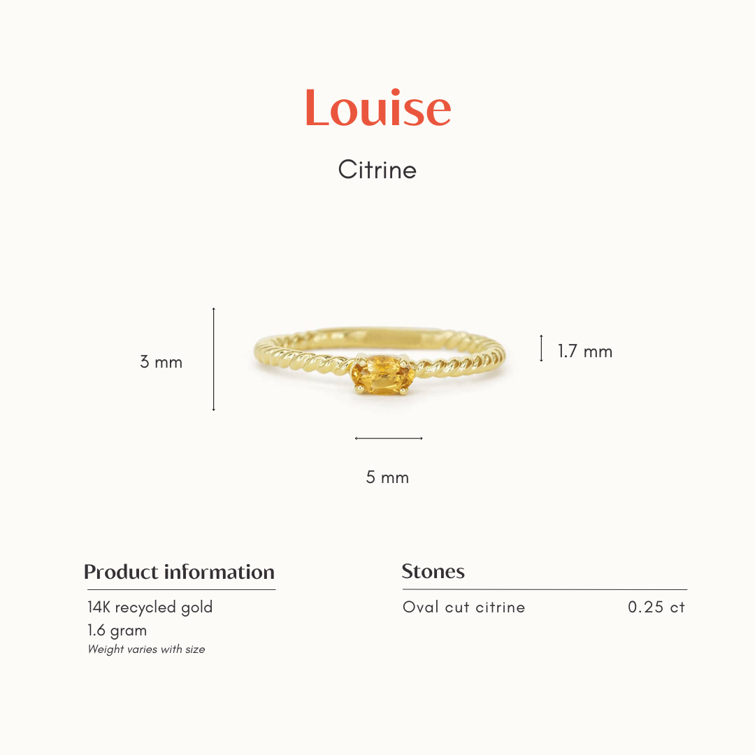 Louise | 14K Twisted Citrine