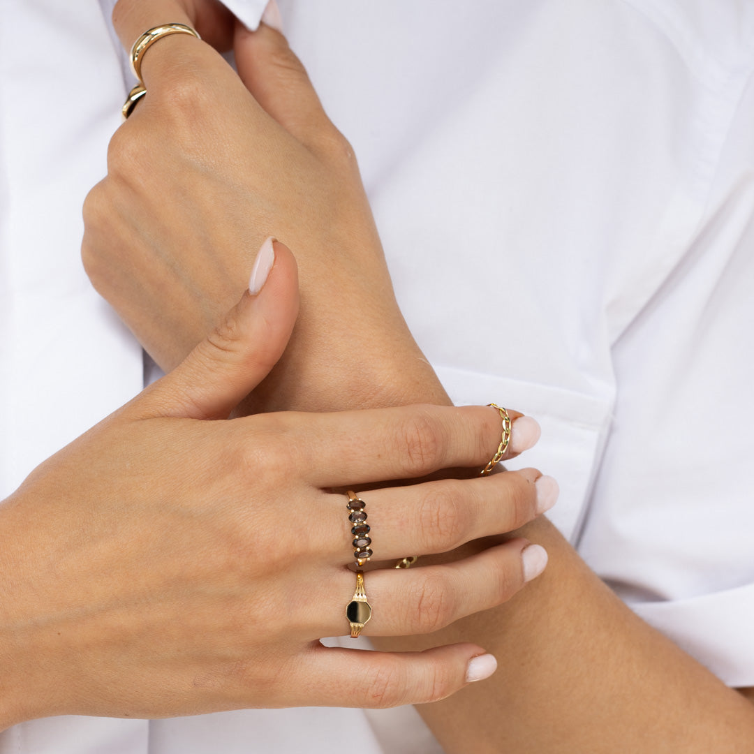 Gedetaileerde Pink Zegelring