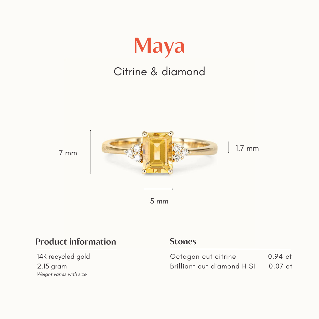 Maya | Citrien & Diamant