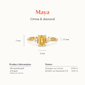Maya | Citrien & Diamant