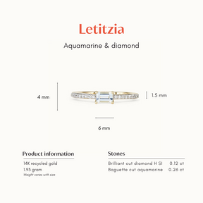 Letizia | Aquamarijn & Diamant