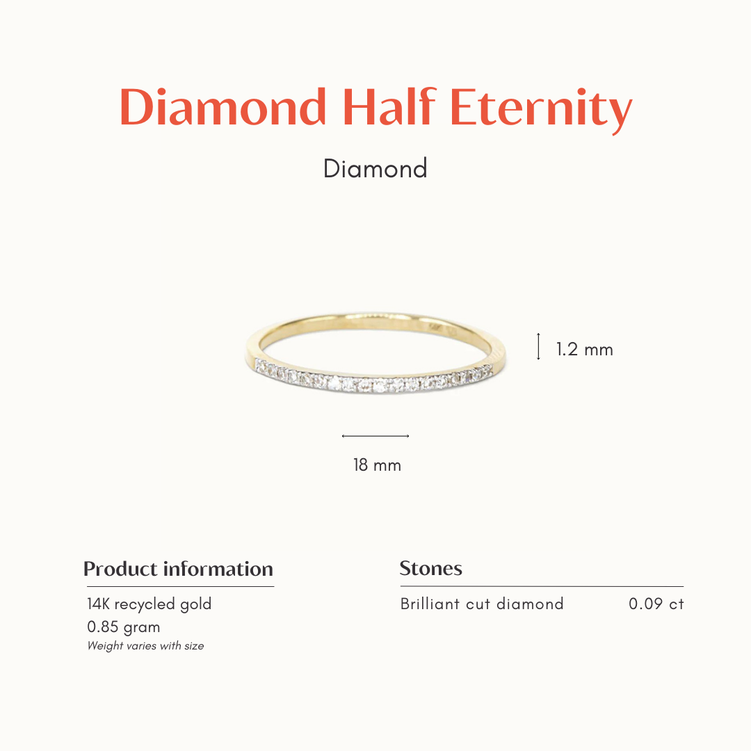 Diamond Half Eternity Ring