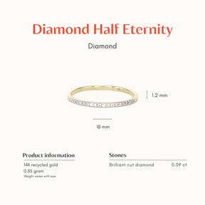 Diamond Half Eternity Ring