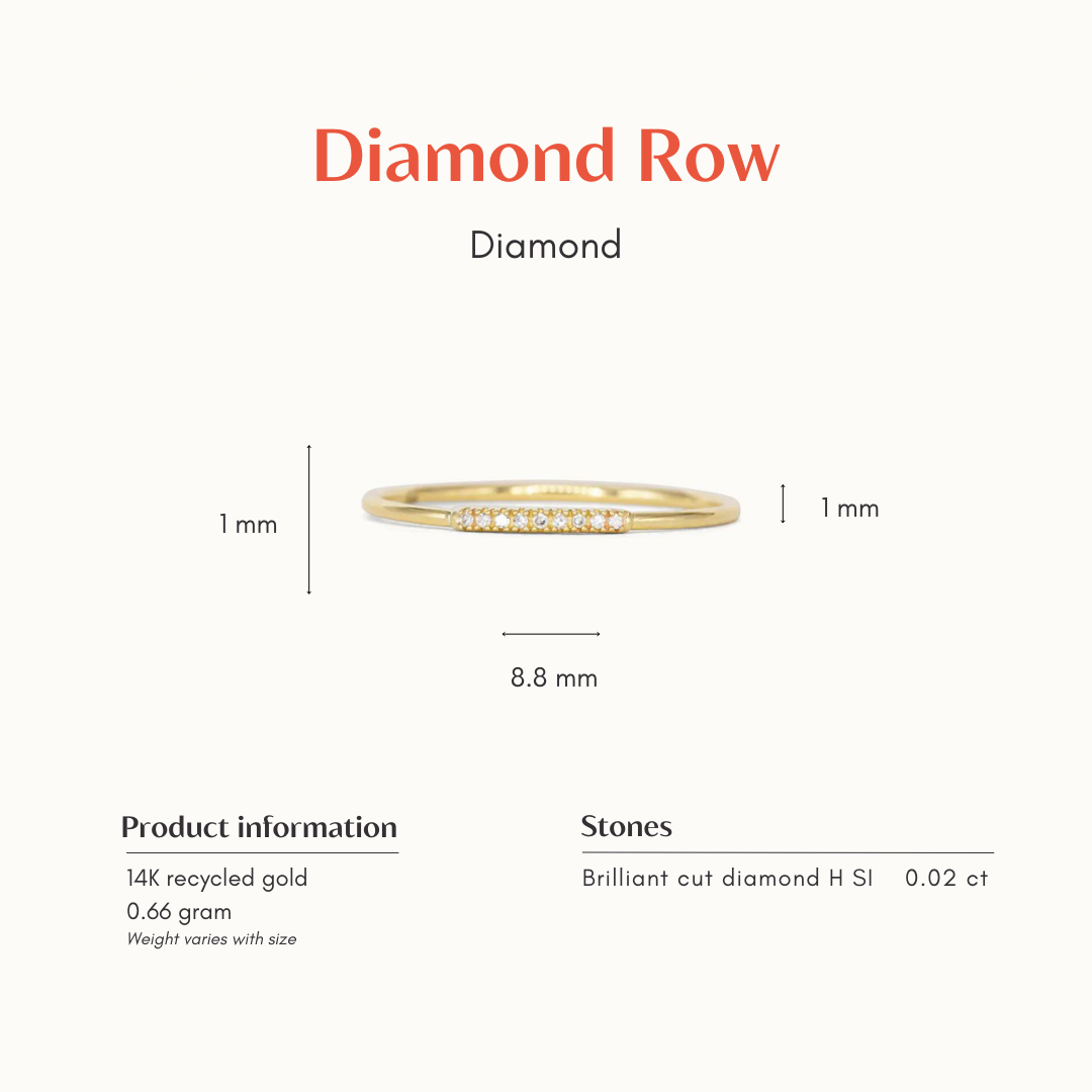 Diamond Row Petite Ring