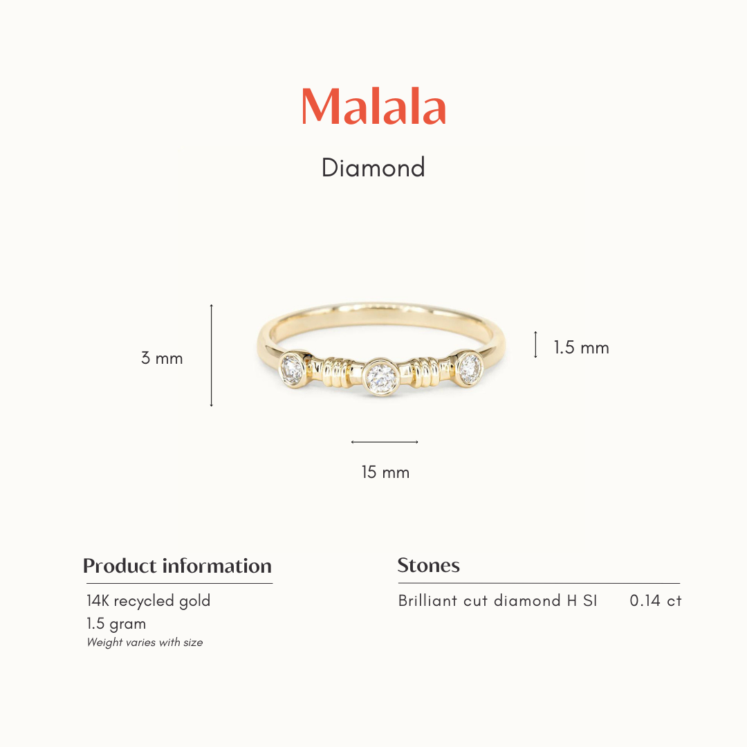 Malala | 14K Diamond & Details