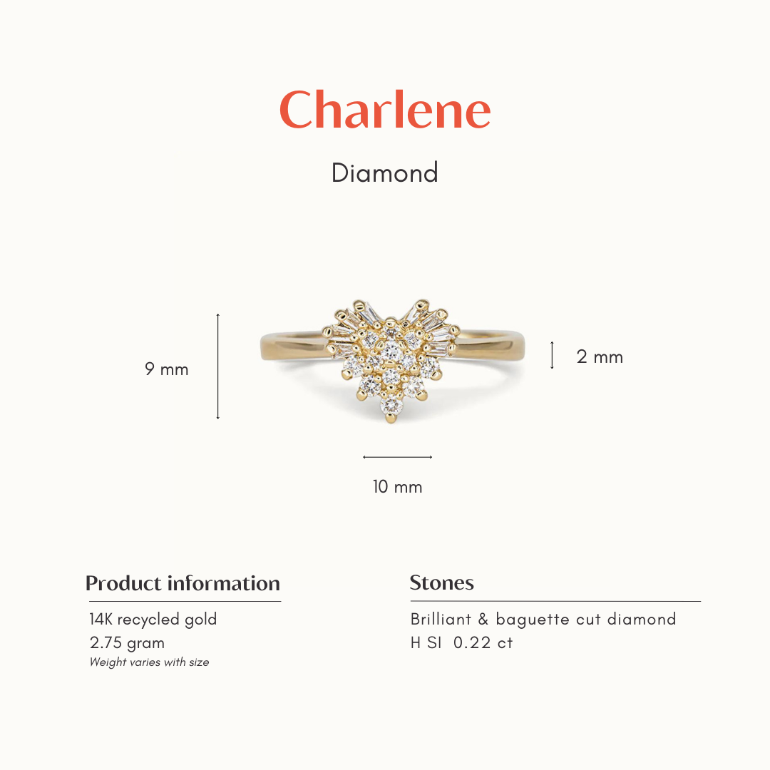 Charlene | 14K Diamanten Hart