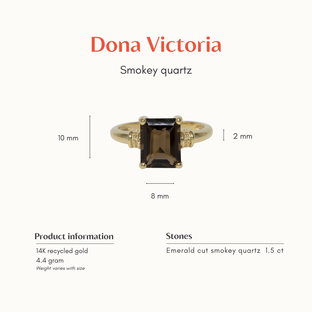 Dona Victoria | 14K Smoky Quartz