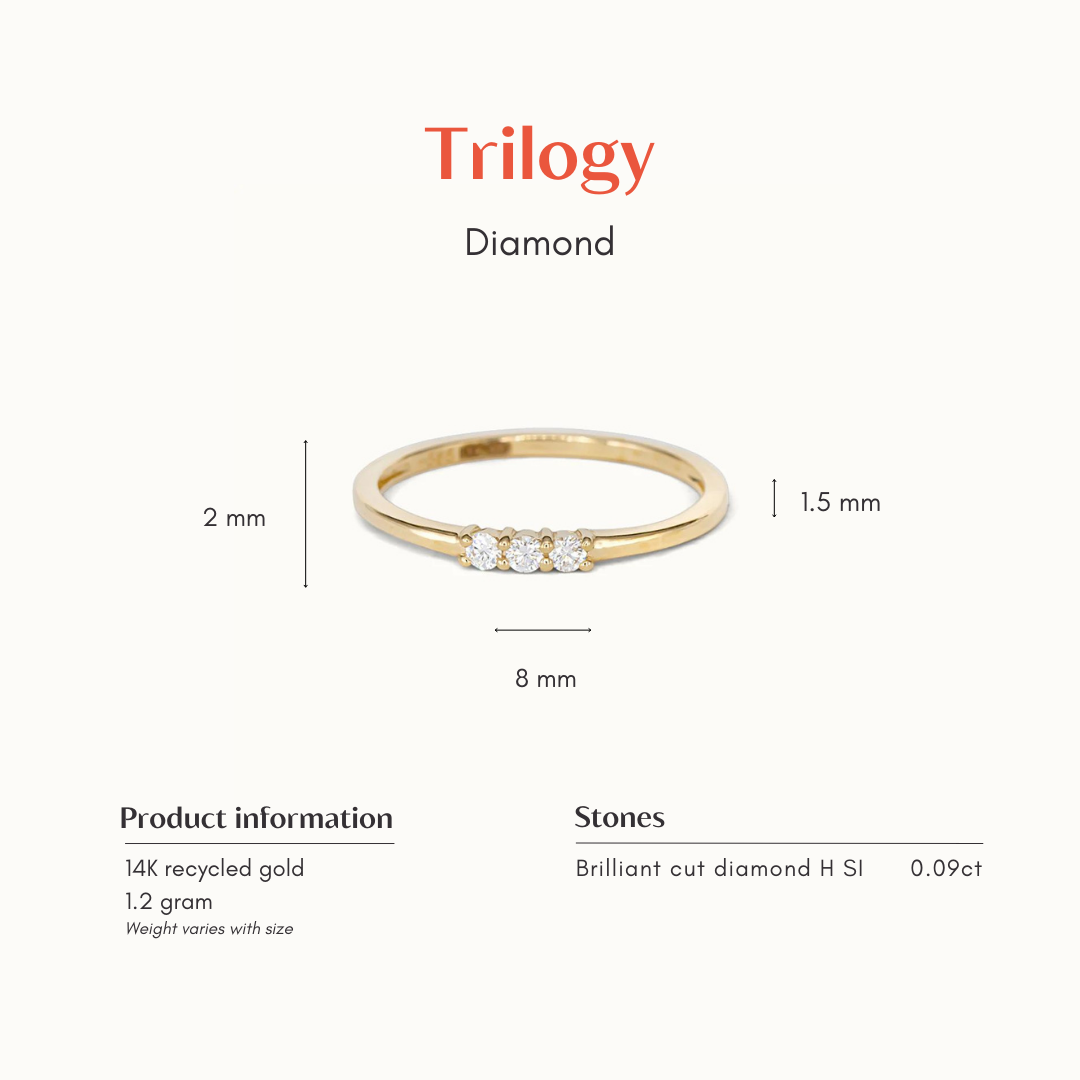 Diamond Trilogy Ring