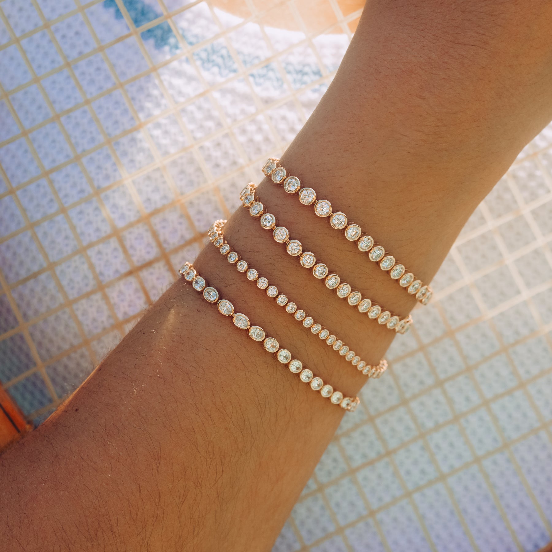 Tennis Armband Ovaal Bezel 3 ct