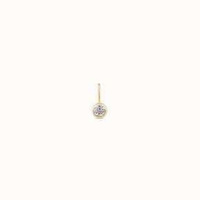 Bezel geboortesteen hanger, April: Lab grown diamant