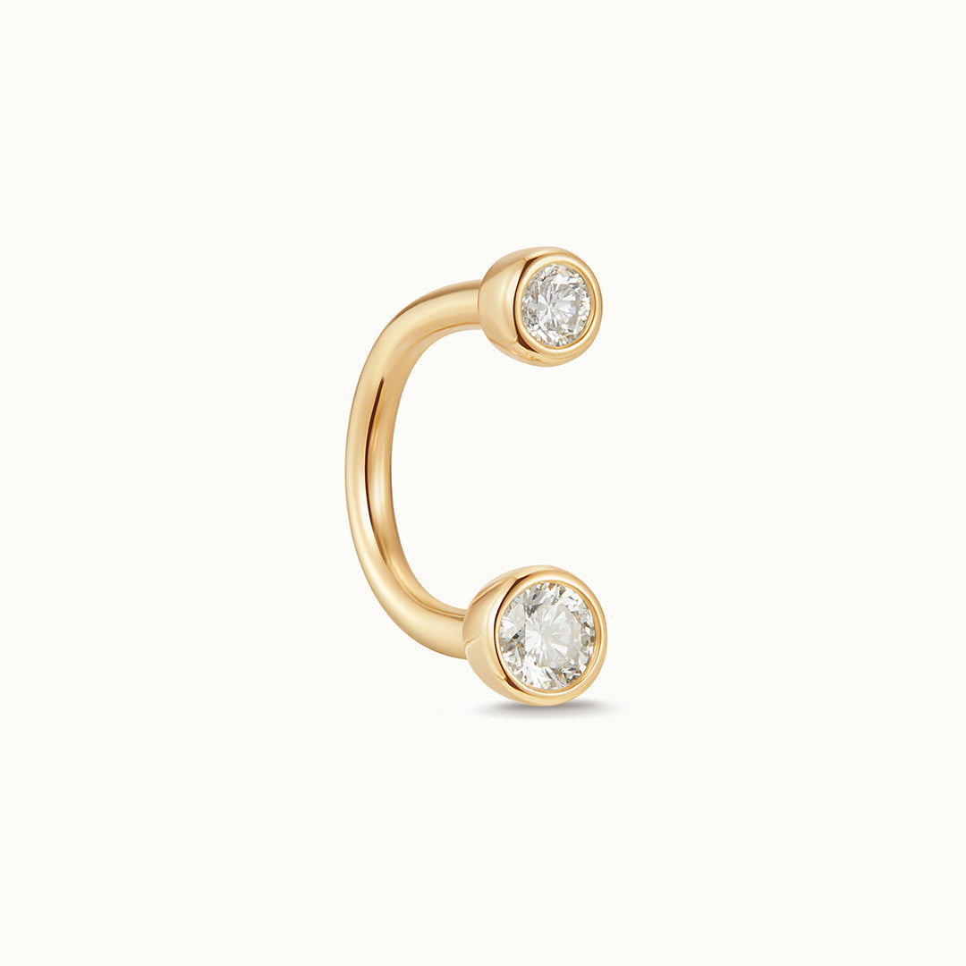 Glint Bezel Half Hoop