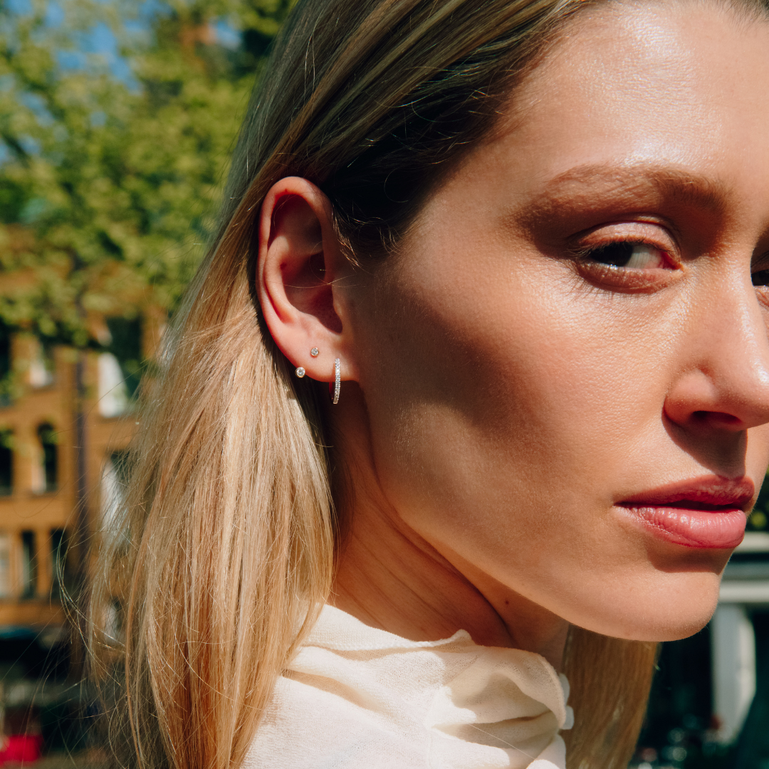 Glint Bezel Half Hoop