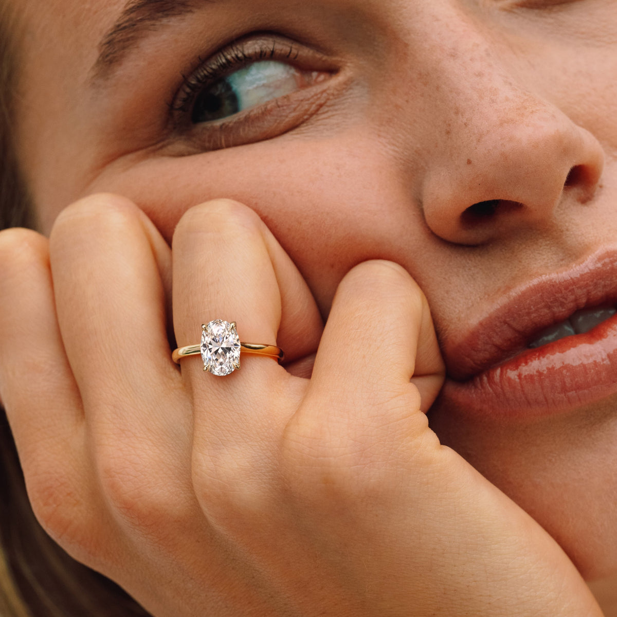 Ovaal Geslepen 3 ct Ring