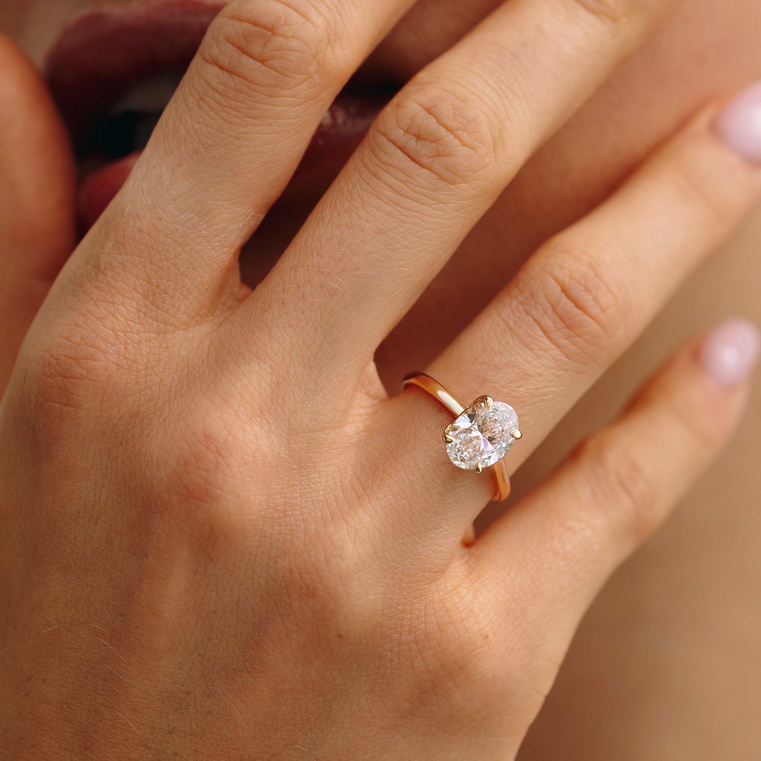 Ovaal Geslepen 3 ct Ring