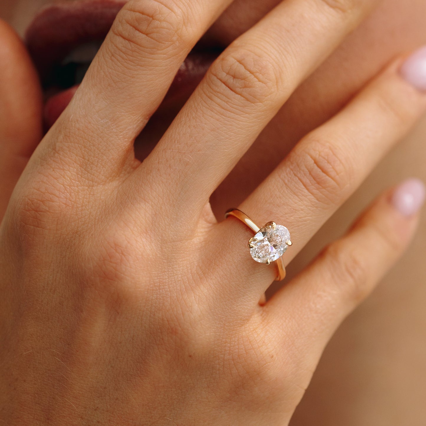 Ovaal Geslepen 3 ct Ring