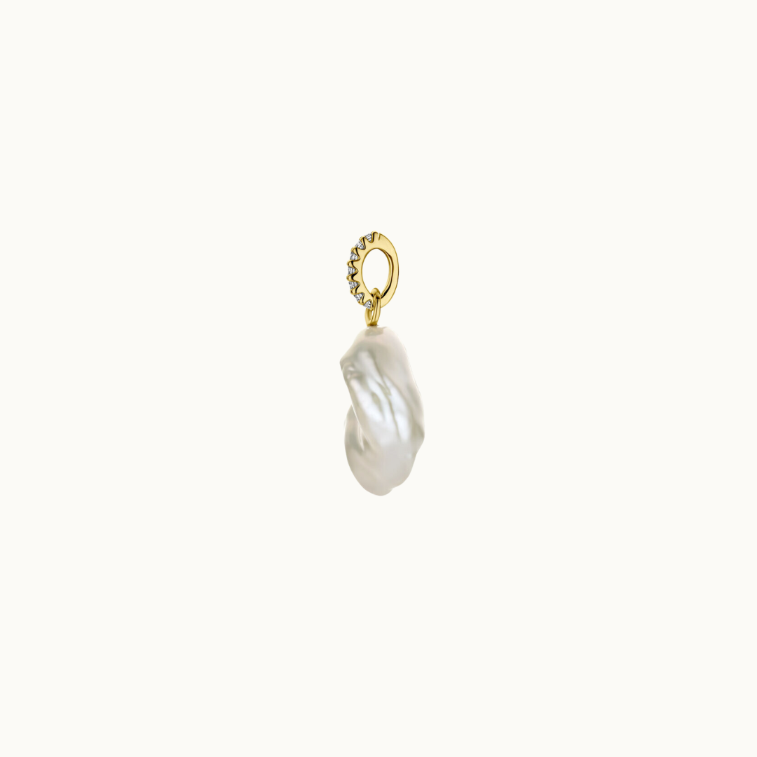Baroque Zoetwaterparel & Diamant Bedel