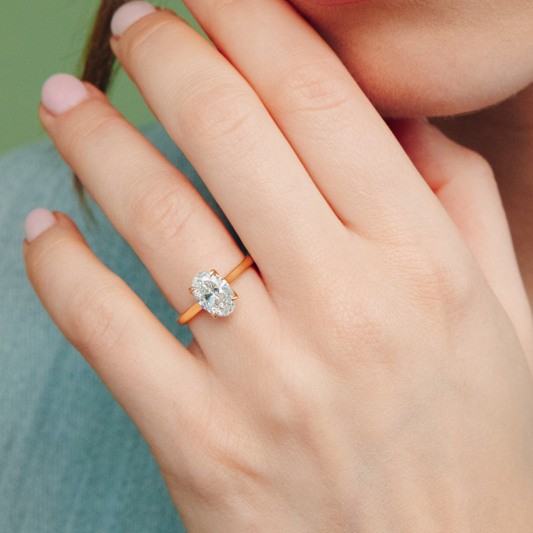 Ovaal Geslepen 1.5 ct Ring