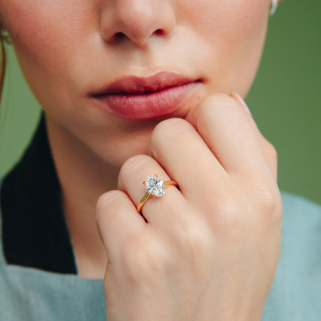 Ovaal Geslepen 1.5 ct Ring