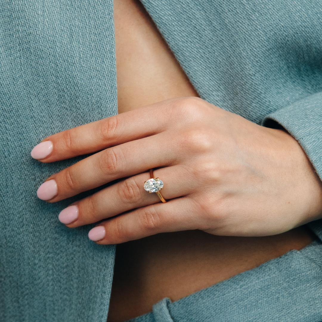 Ovaal Geslepen 2 ct Ring