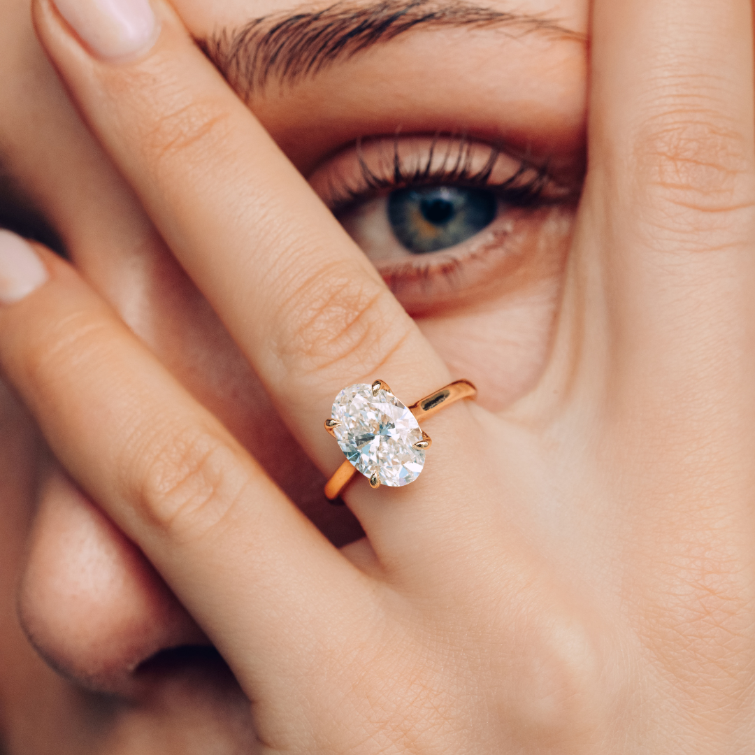 Ovaal Geslepen 3 ct Ring