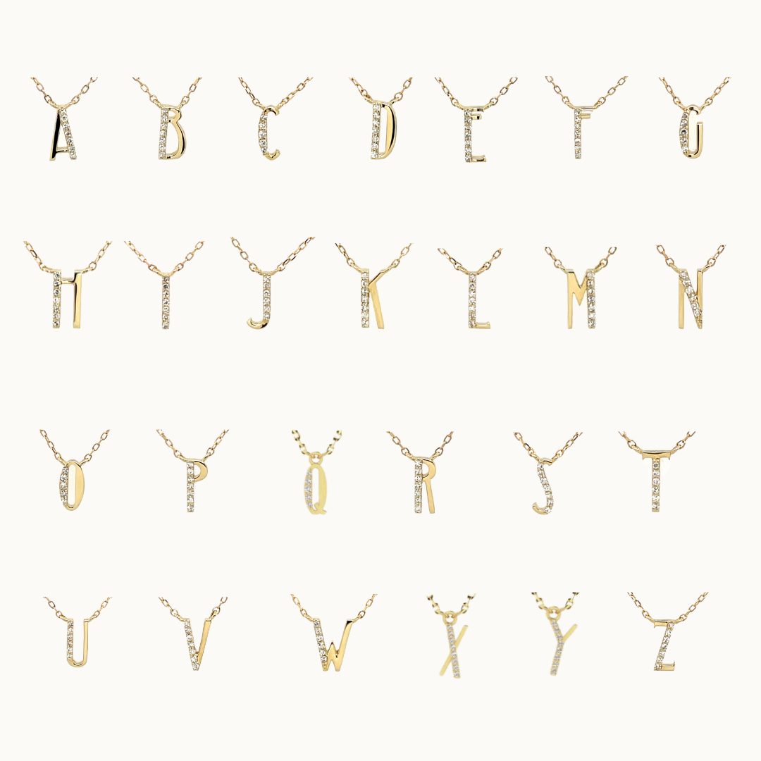 Letter Diamant Ketting