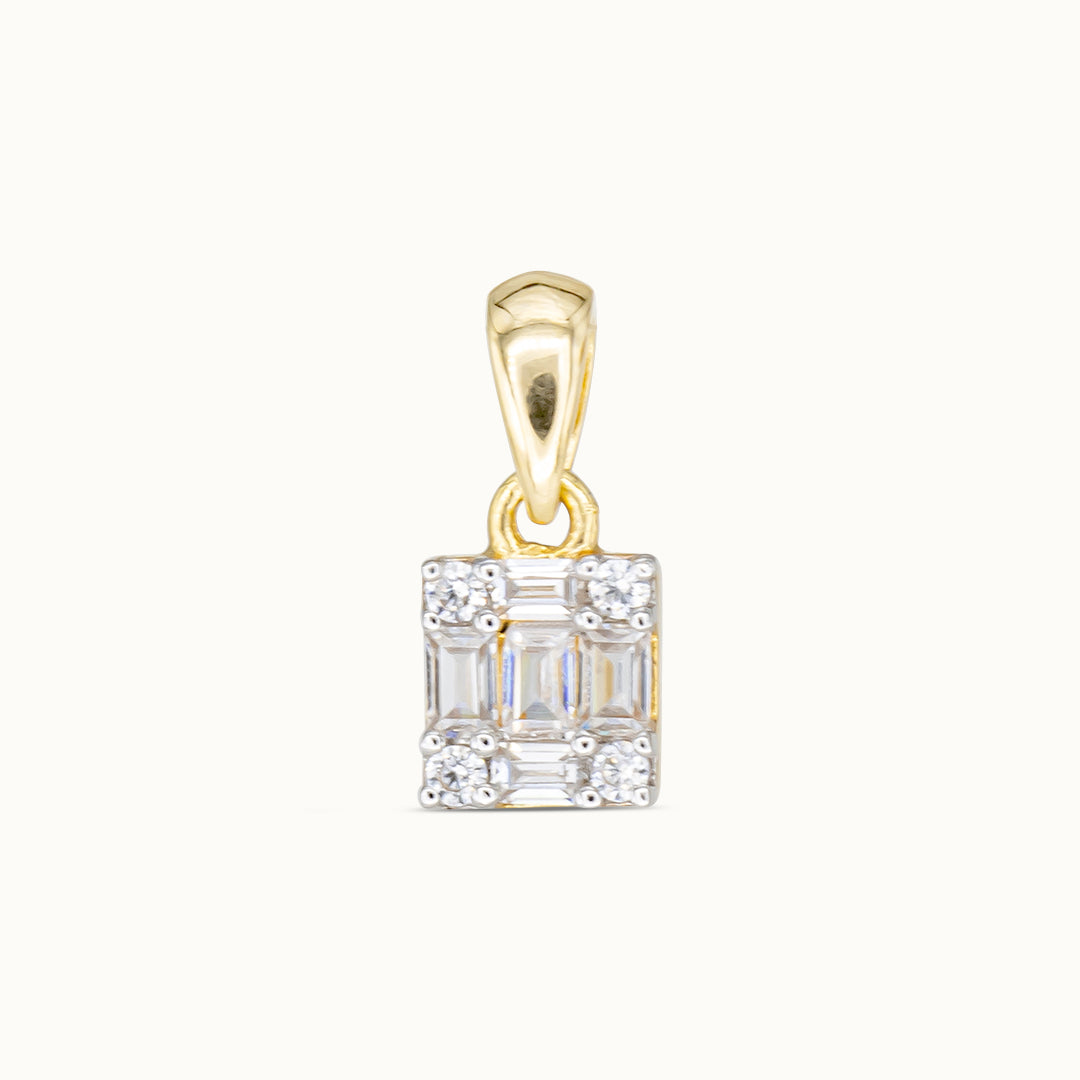 Frida | 14K Diamond Baguette Pendant