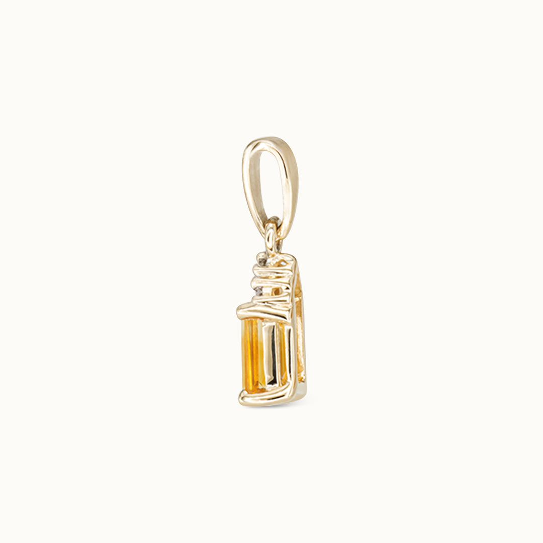 Maya | Citrine & Diamond Pendant