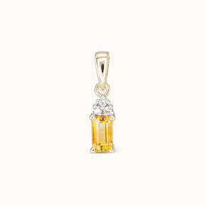 Maya | Citrine & Diamond Pendant
