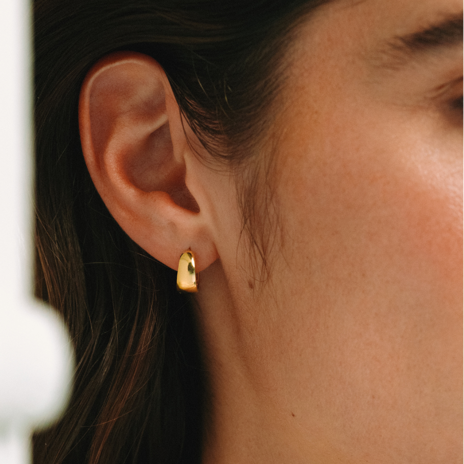 Bold Huggie hoops