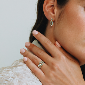 Lustre Groene Amethist oorbellen