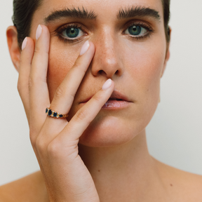 Victorian Saffier & Diamant ring