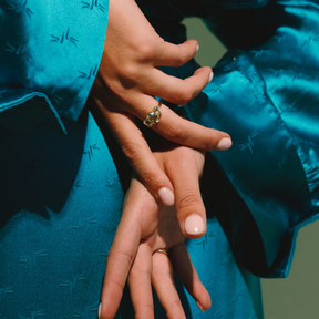 Lustre Groene Amethist ring