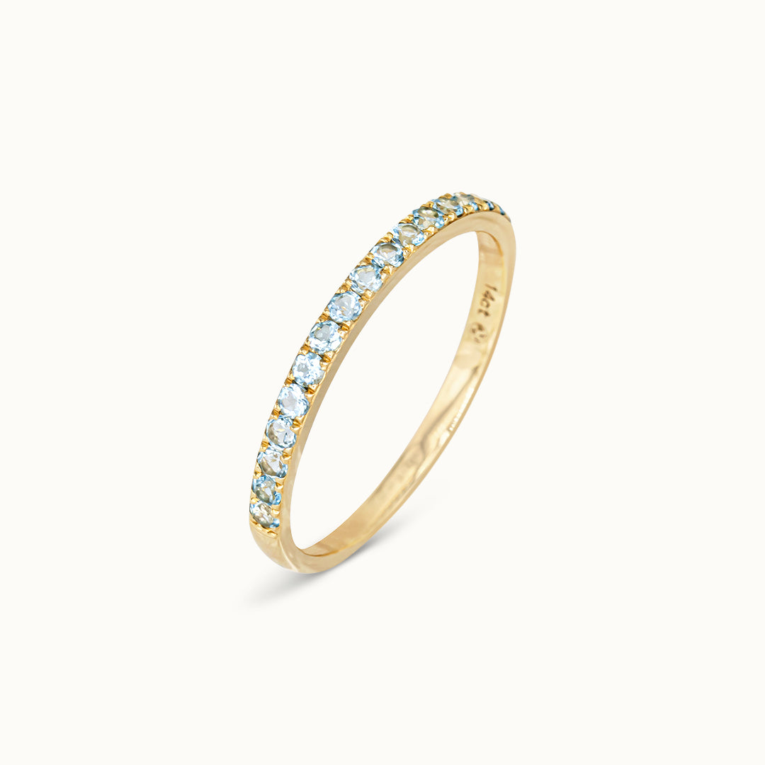 Halo Half Eternity Ring Topaas