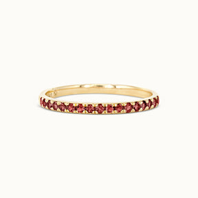 Halo Half Eternity Ring Granaat