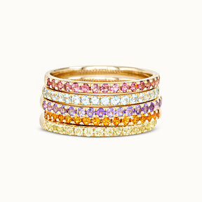 Halo Half Eternity Ring Topaas